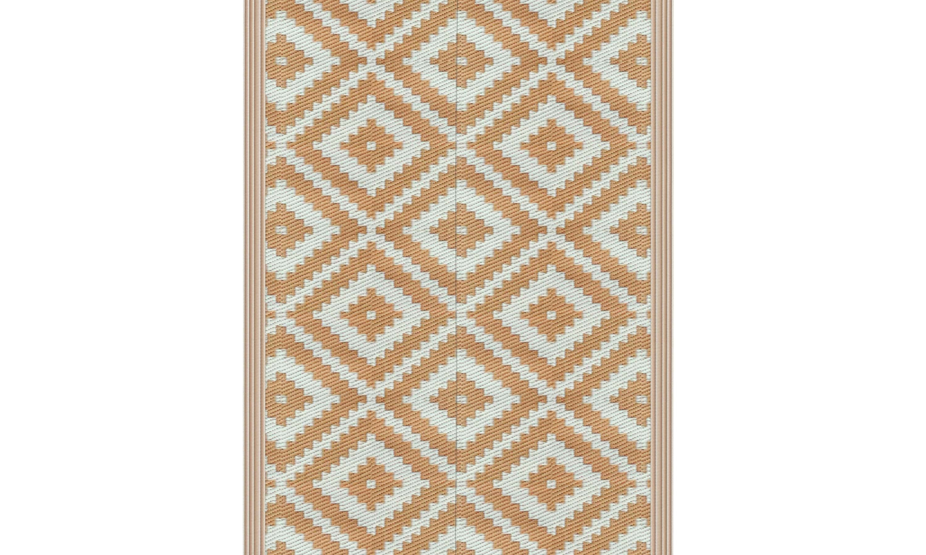 Outdoor Teppich KALUA 150 x 90 cm beige/weiss