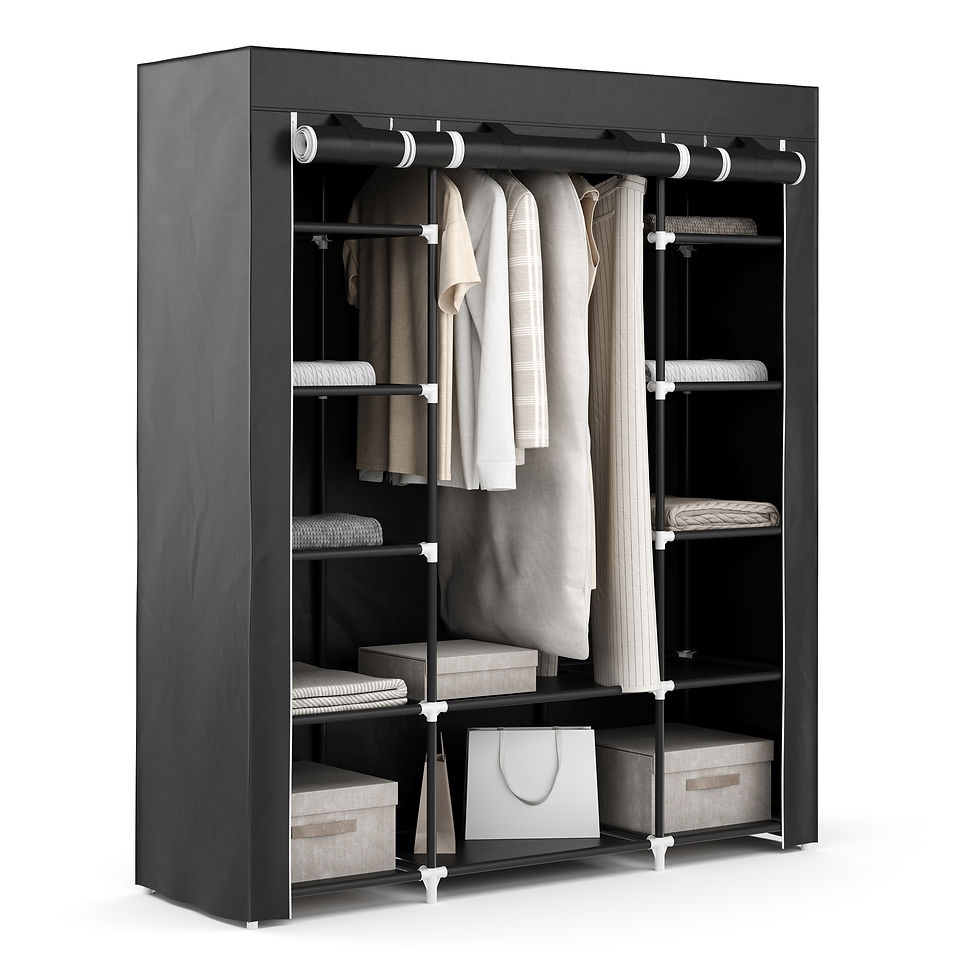 Faltschrank mit rollbaren Türen 150 x 175 cm schwarz