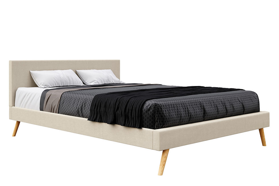 Polsterbett ELVAR 160 x 200 cm beige