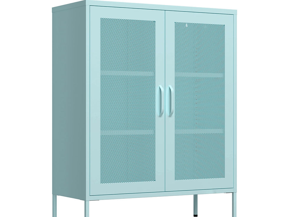 Kommode Metall BRANDO 80 x 101 cm mint