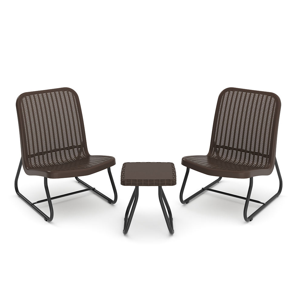 Gartenmöbel Set Rattan MERIVA braun