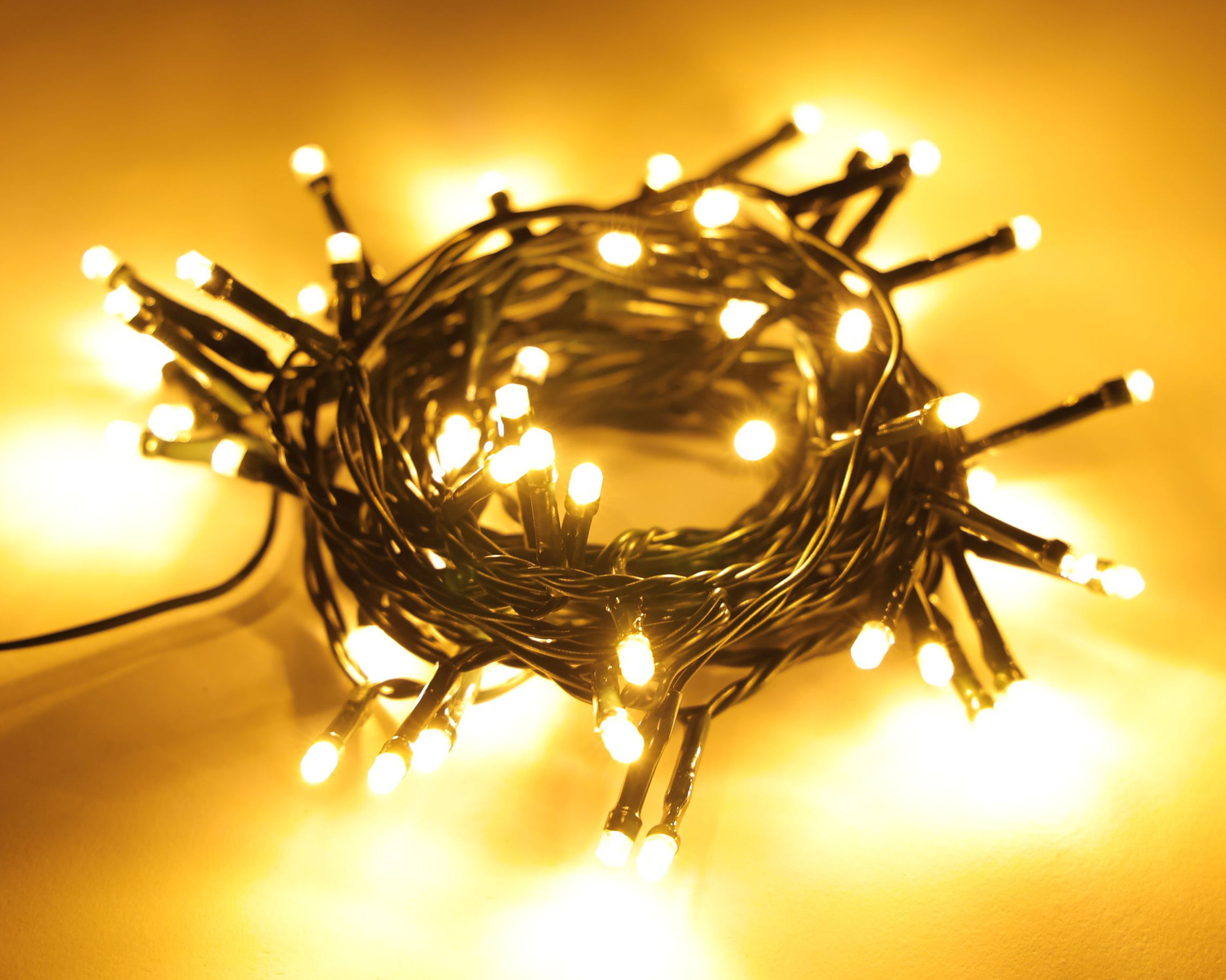 LED Lichterkette 10 m warmweiss mit Blinkfunktion