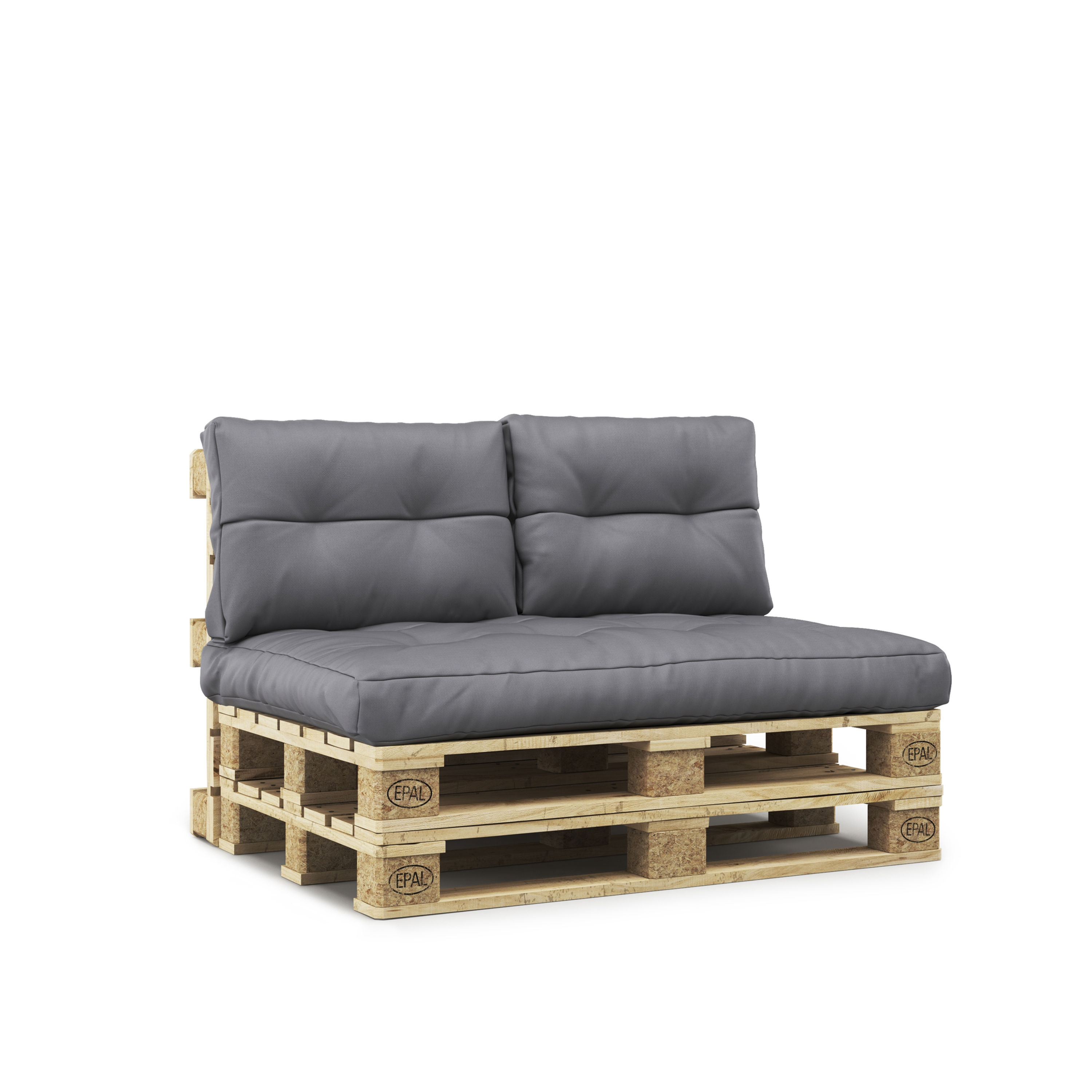 Palettenlounge MELIDE inkl. Kissen anthrazit