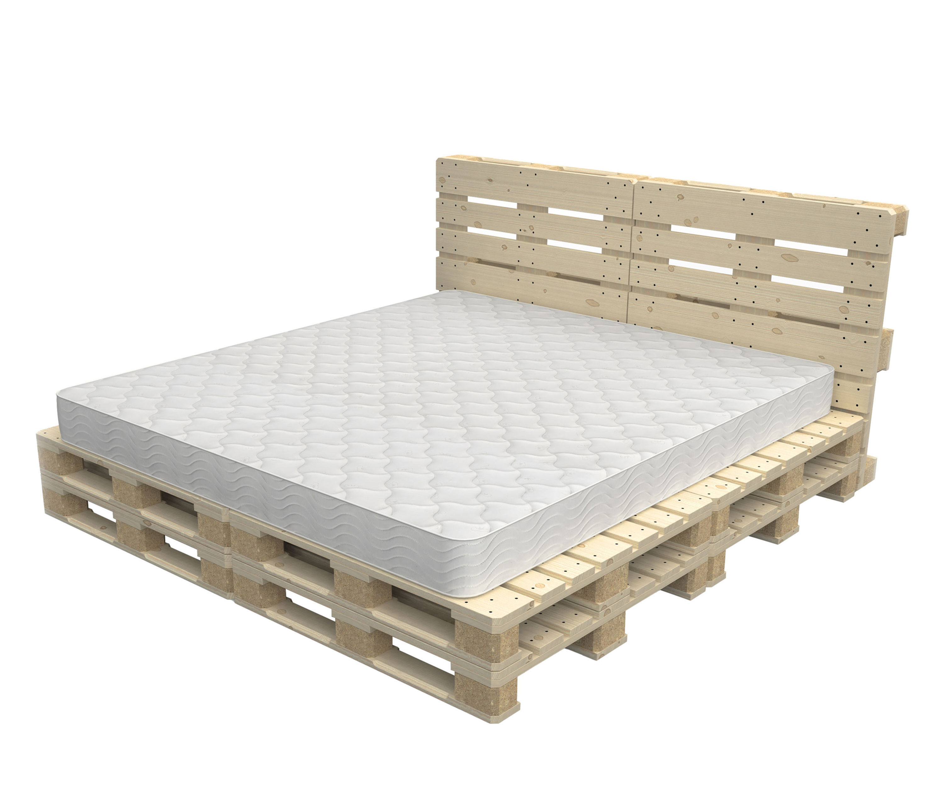 Palettenbett 200 x 200 cm Komplett-Set