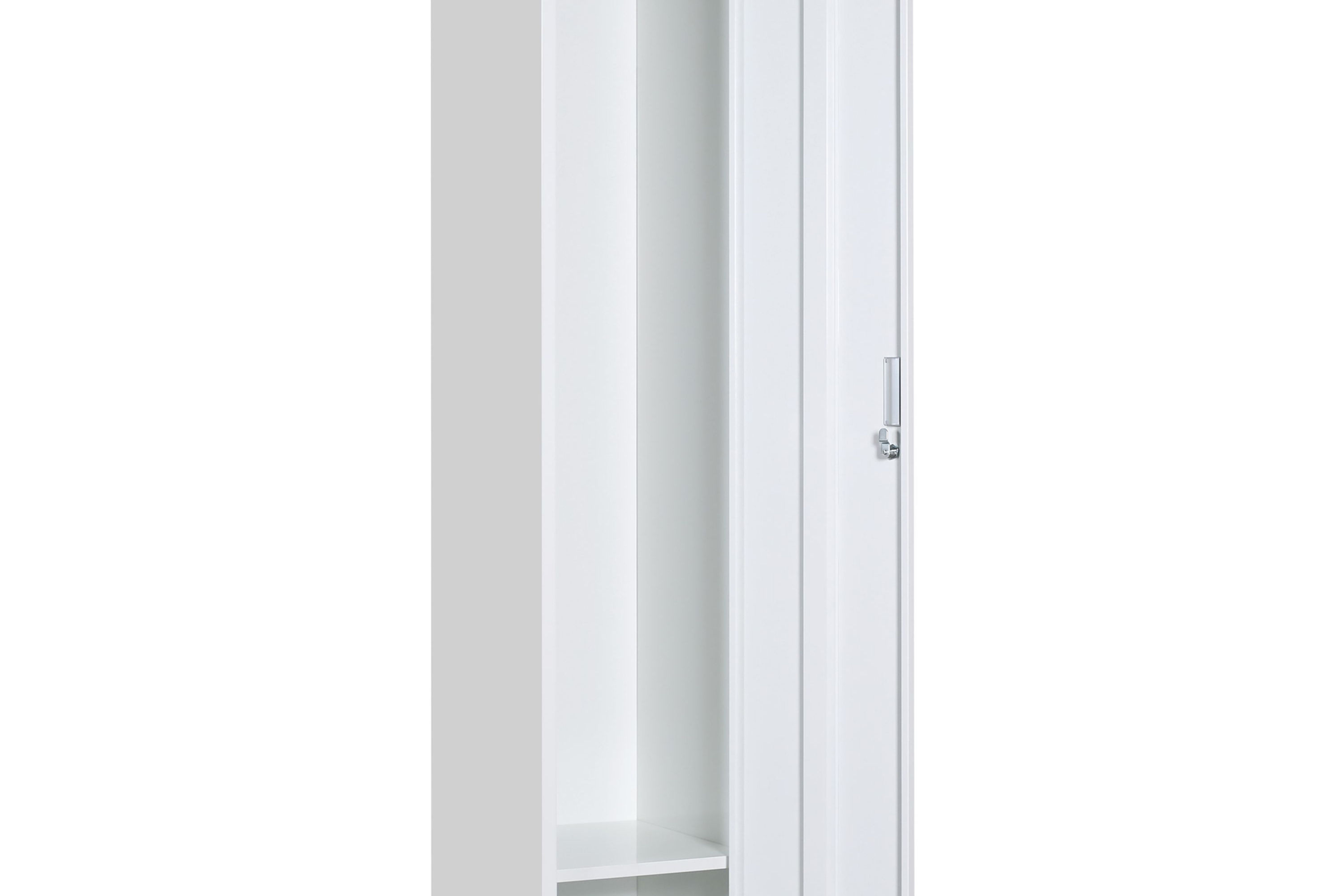 Garderobe Spind 1 Türe 38 x 185 cm weiss