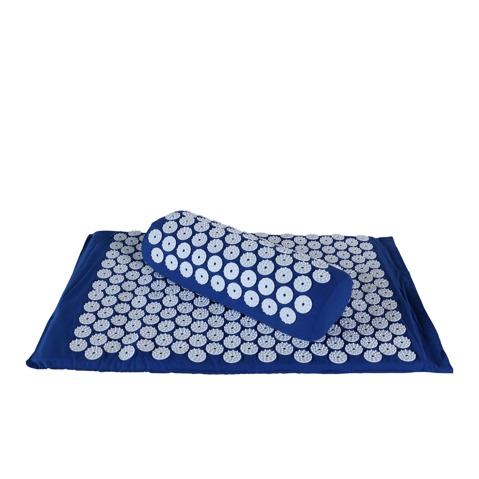 Akupressurmatte mit Kissen dunkelblau