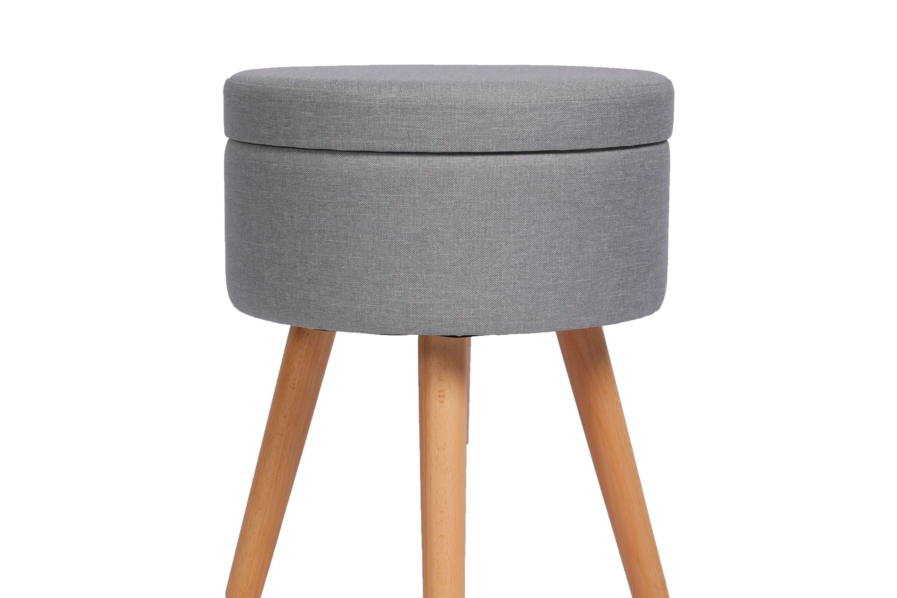 Hocker mit Stauraum hellgrau