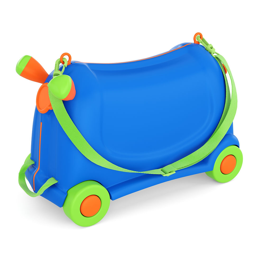 Kinderkoffer Hartschalenkoffer mit Sitzfläche blau