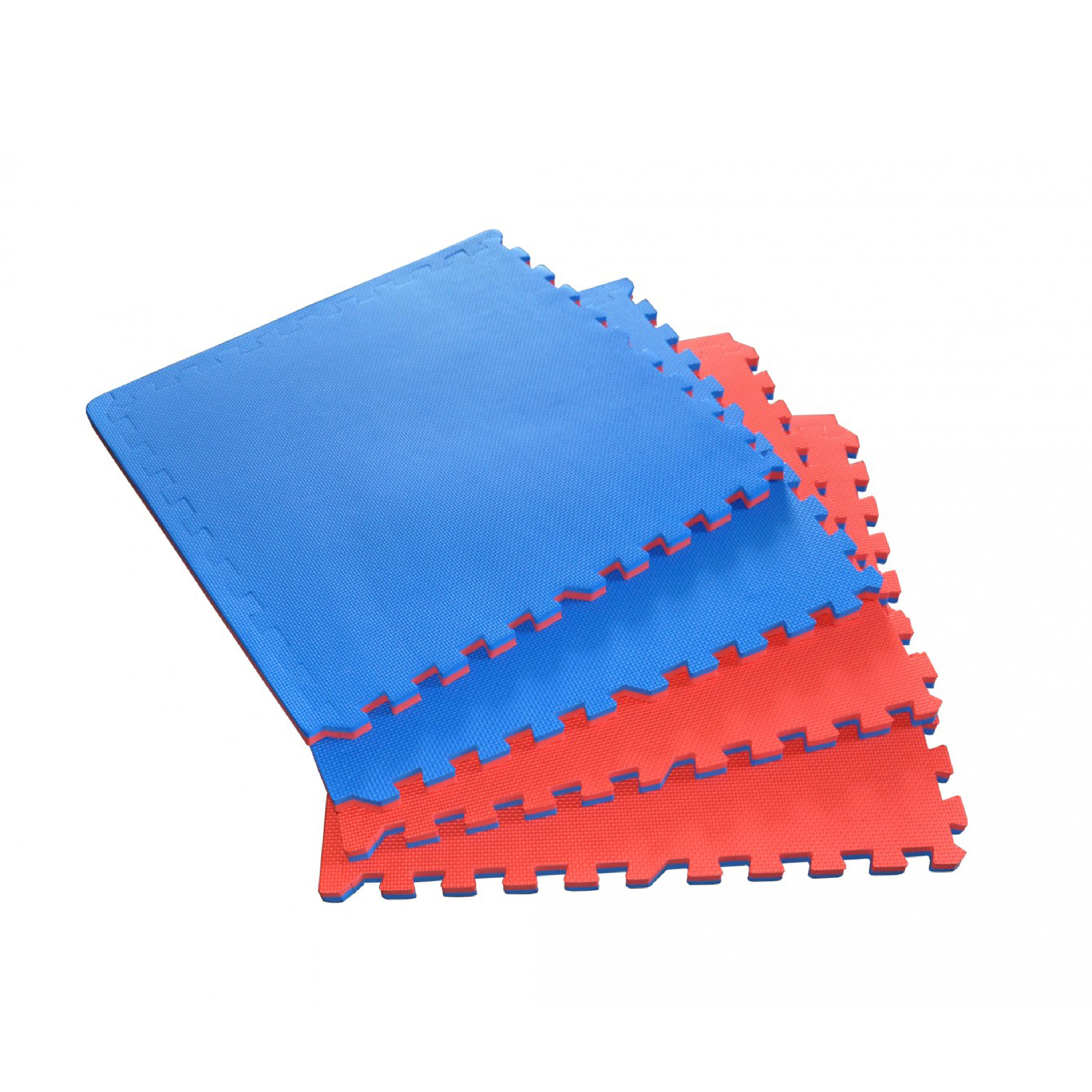 Bodenschutzmatte 61 x 61 cm 4er Set blau/rot