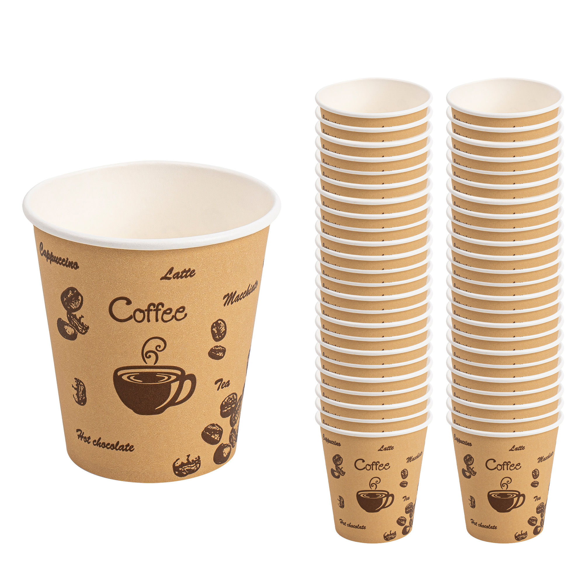 Einwegbecher 200 ml 1000 Stk. braun/weiss