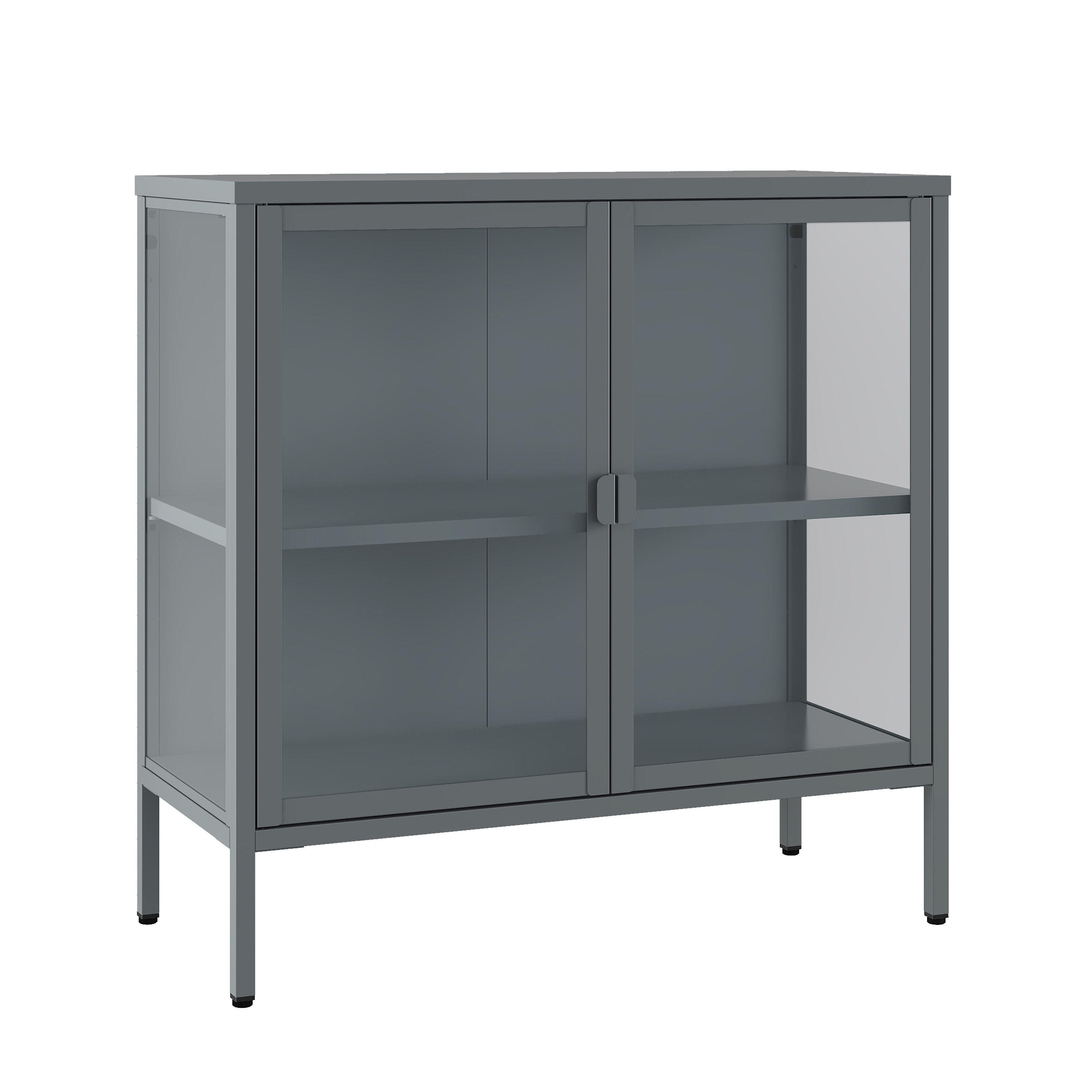 Kommode Metall TAURI 80 x 80 cm grau