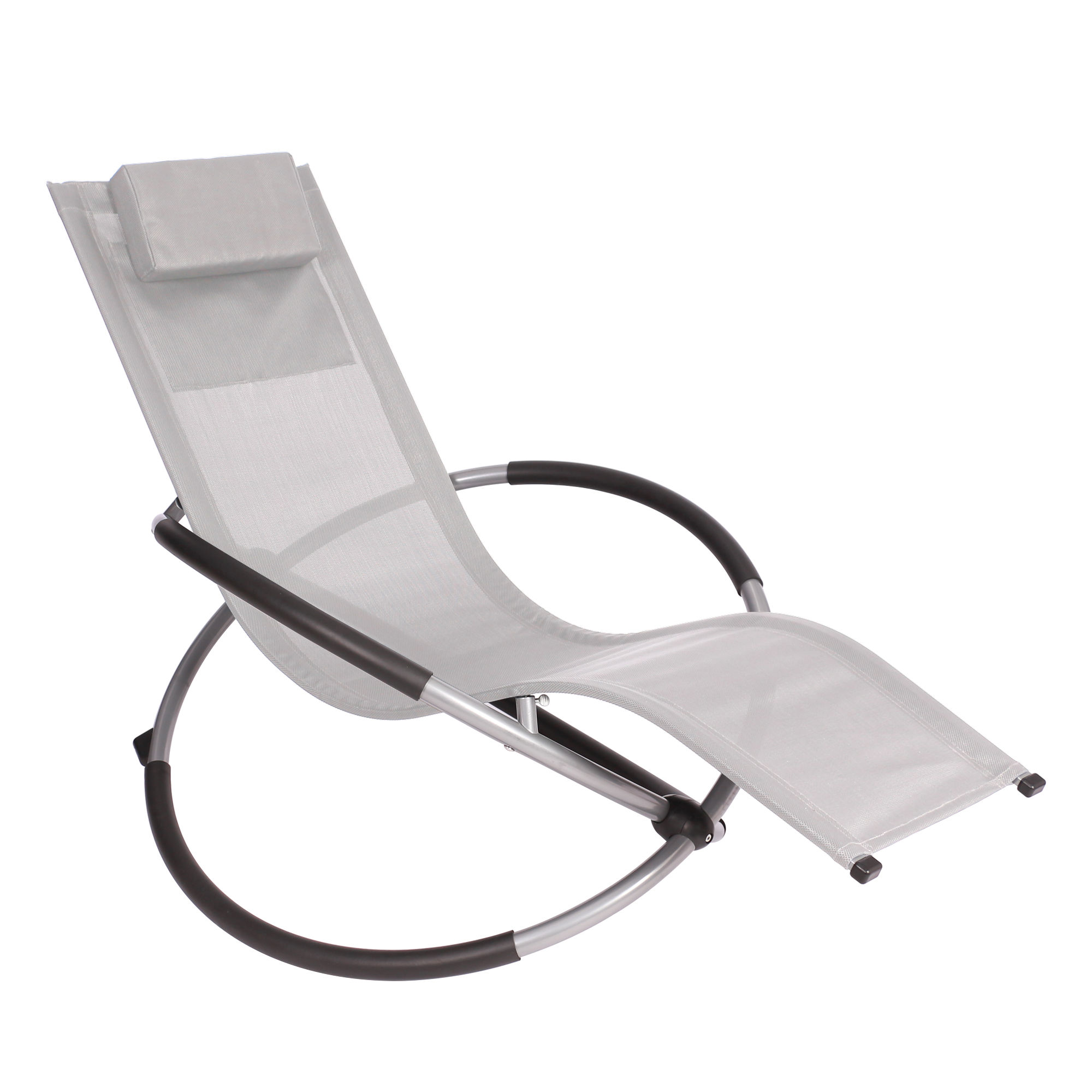 Sonnenliege Schaukelstuhl SAMANA grau