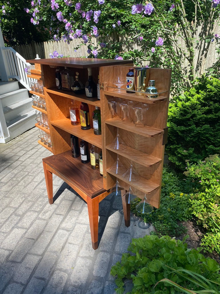 Thumbnail: Bar Cabinet right door open