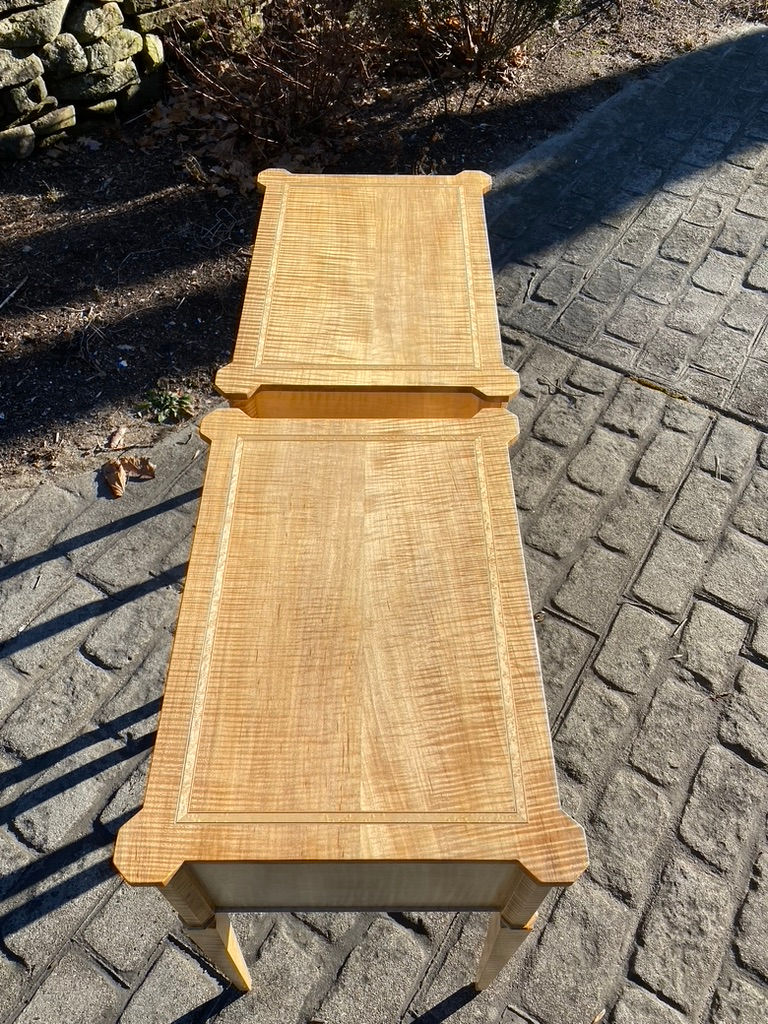 Thumbnail: Tiger and Birdseye Maple 2-Drawer Stand