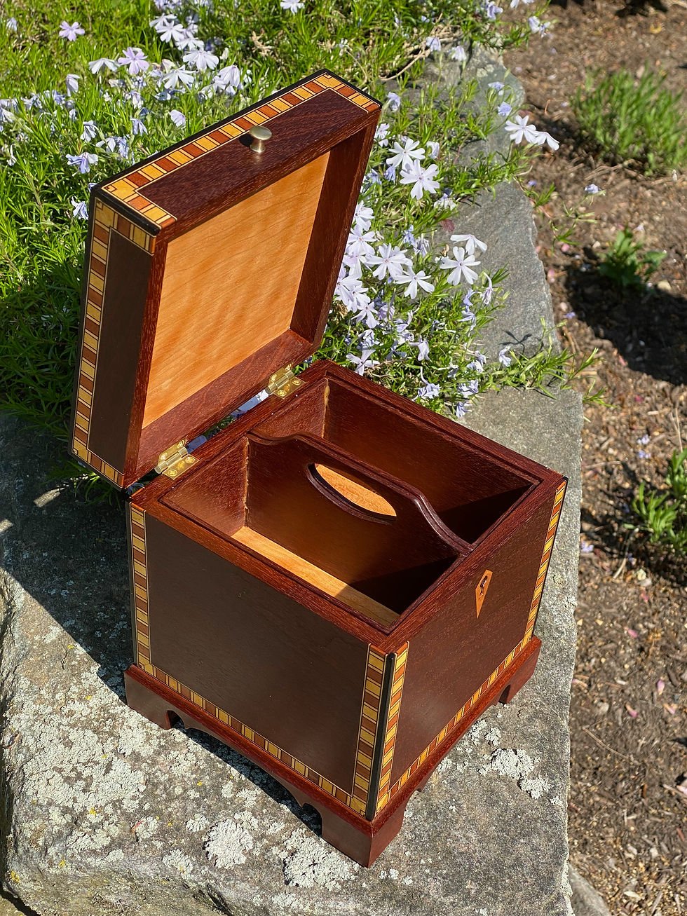 Thumbnail: Mahogany Tea Caddy Jewelry Box