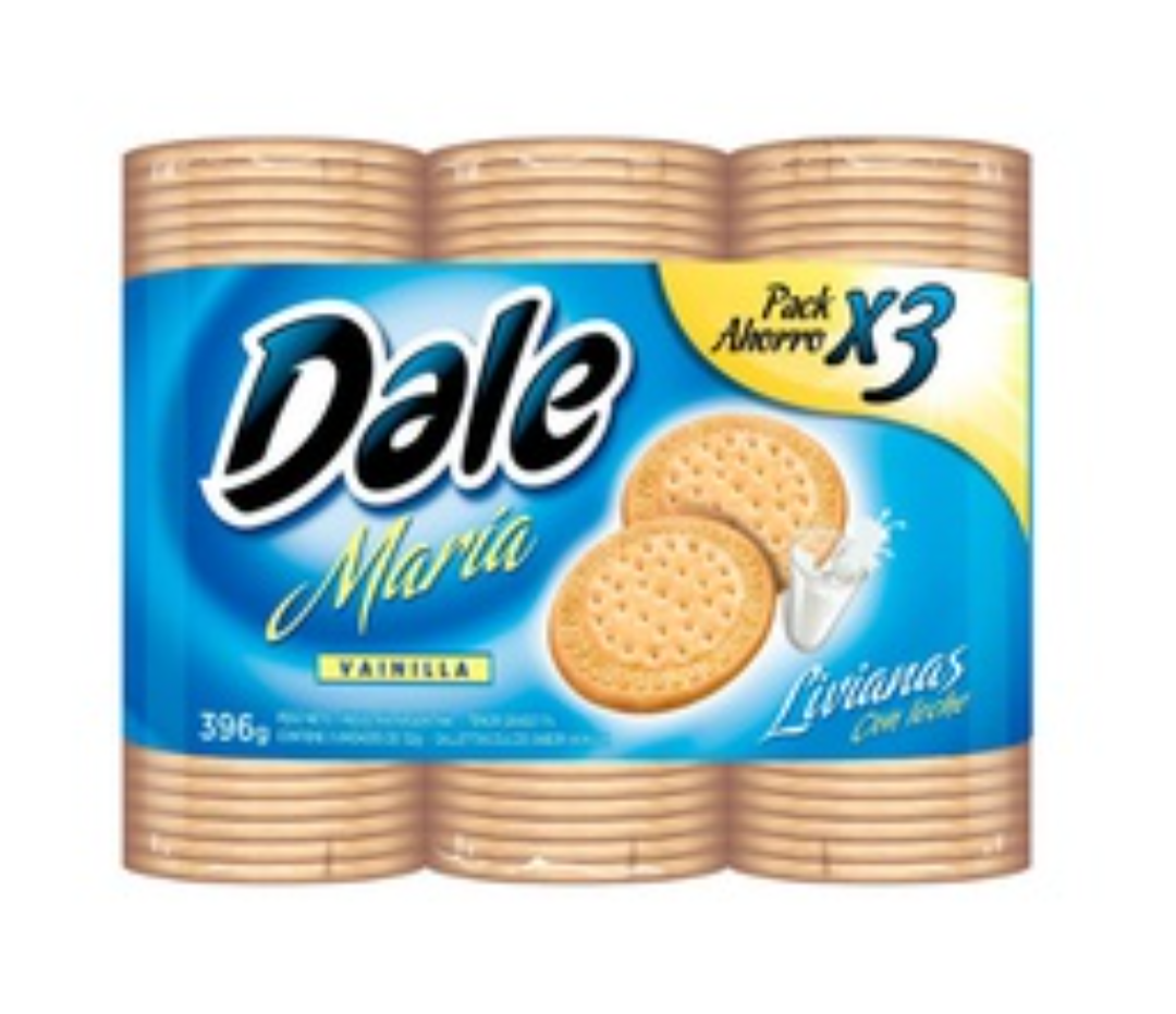 GALLETITAS DALE MARIA DULCES TRIPACK VAINILLA X 360 GM
