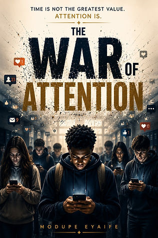 Book cover of The War of Attention by Modupe Eyaife