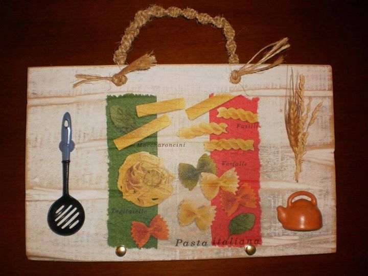 Caixote de legumes - Placa decorativa