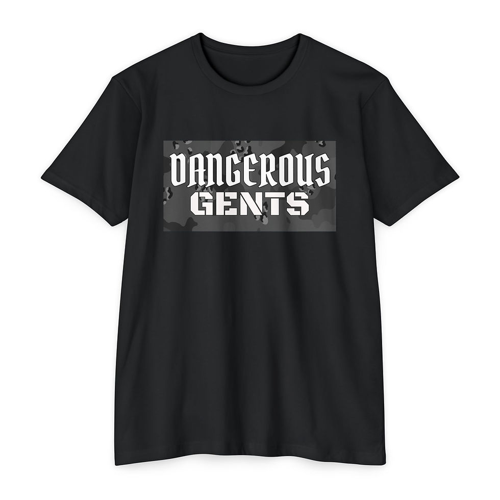 Dangerous Gents Chocolate Chip Black Camo Logo T-Shirt