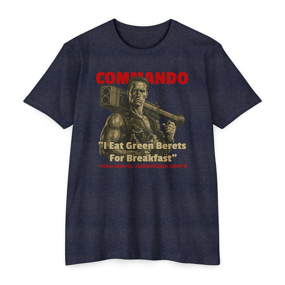 I Eat Green Berets For Breakfast Commando T-Shirt, 80's Action Movie