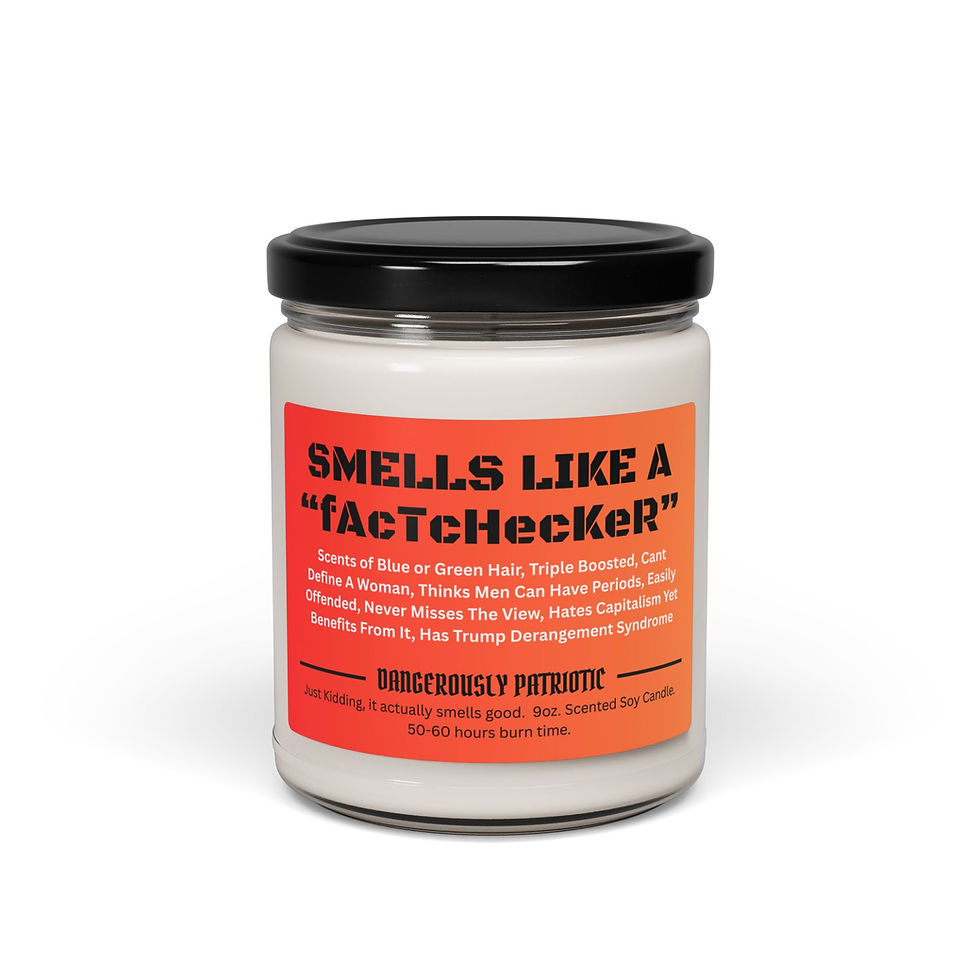 Smells Like A FaCtChEcKeR Scented Soy Candle, Funny Political Candle