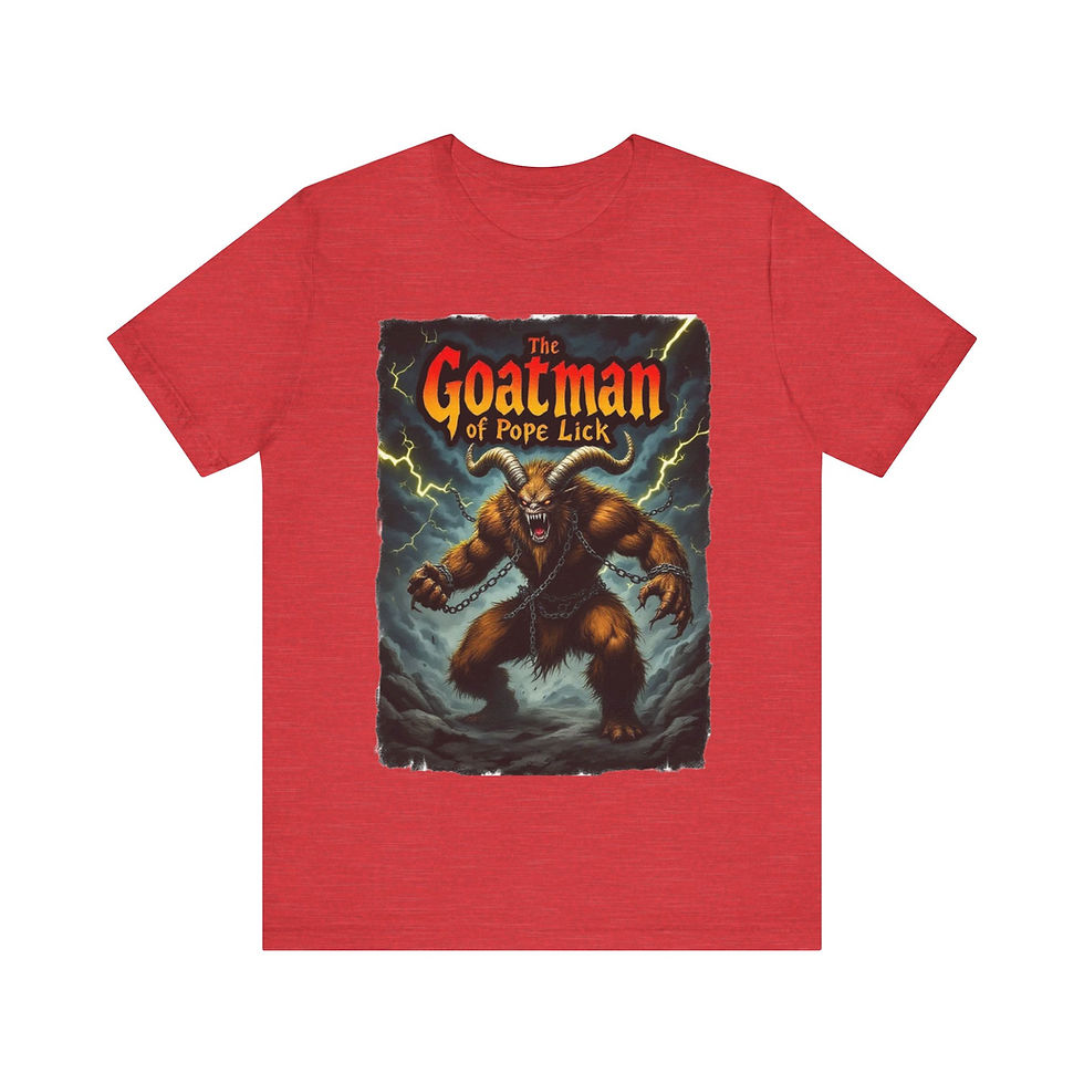 Goatman of Poke Lick T Shirt, Action Cryptid T Shirt