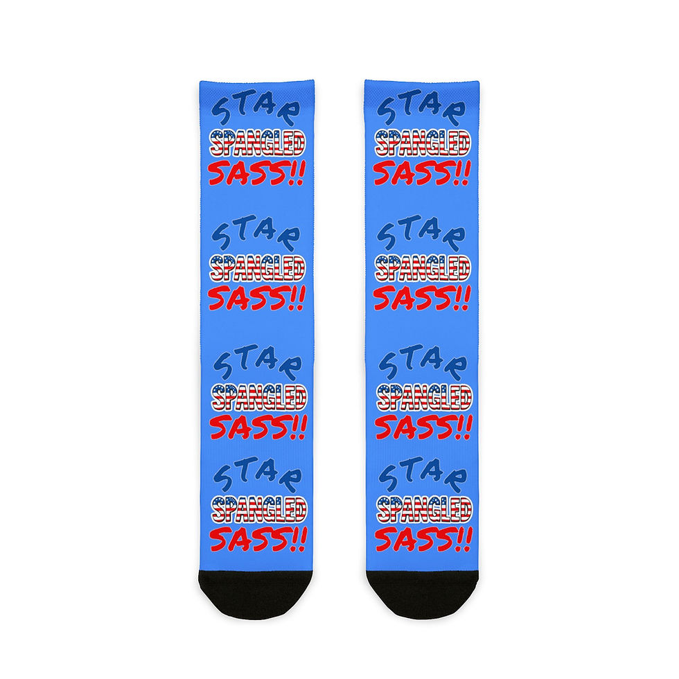 Star Spangled Sass Funny Crew Socks