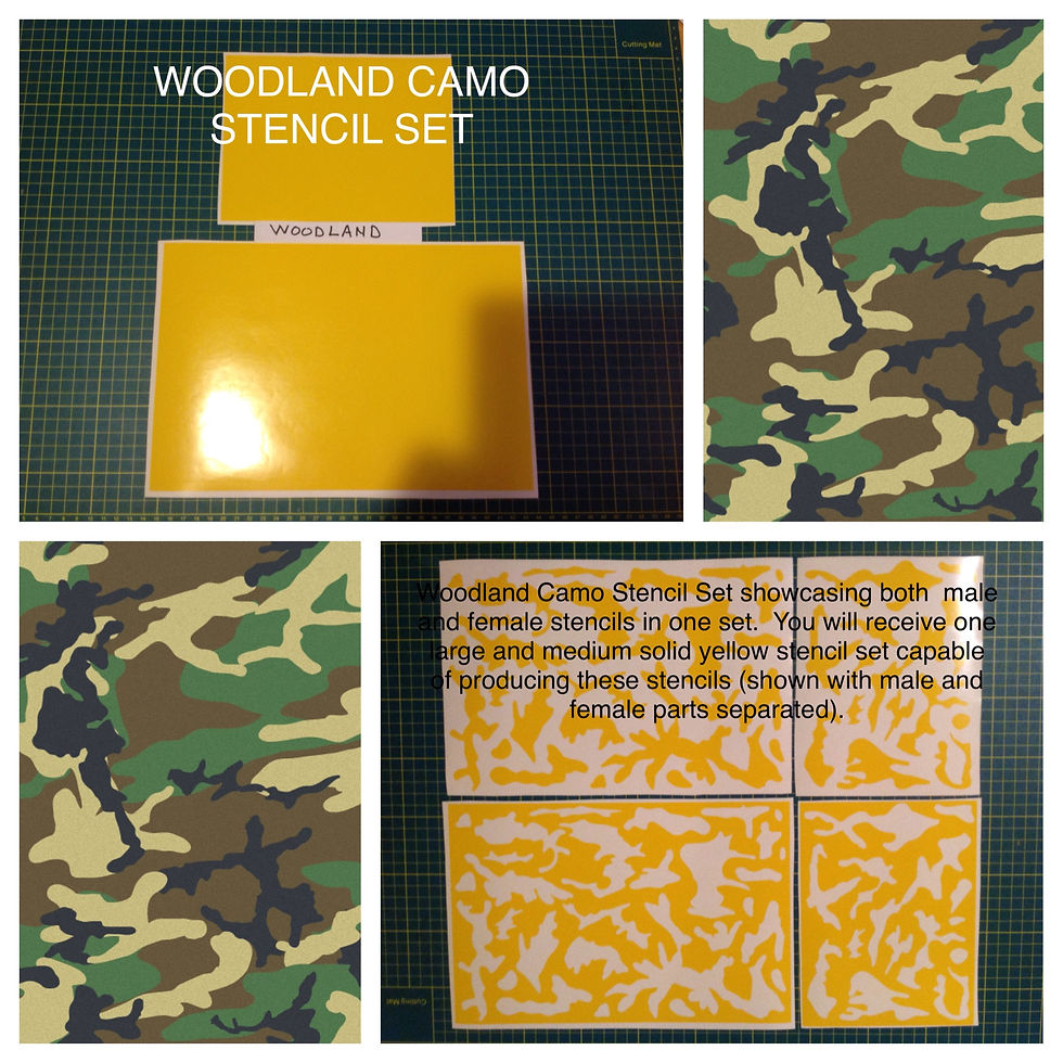 Woodland Camo Stencil Set mysite