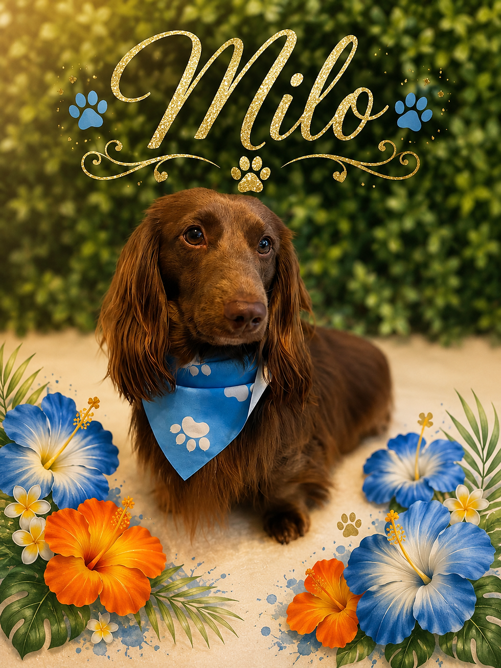 Milo also loves being in the tropics