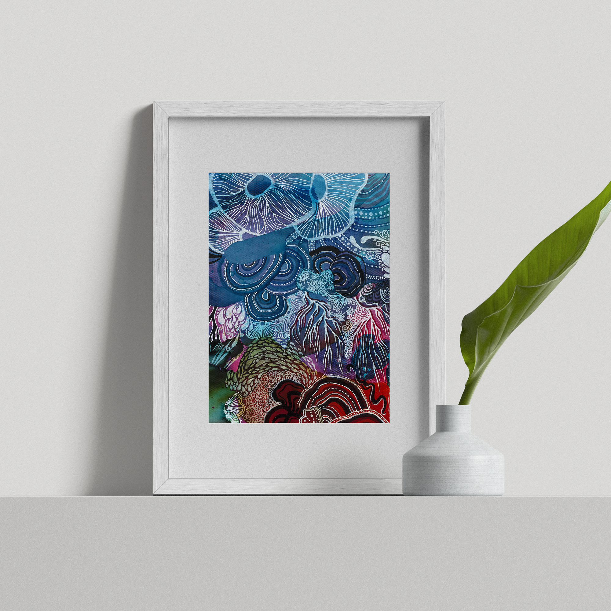 Underwatercolour L Fragment 4 - Museum Print