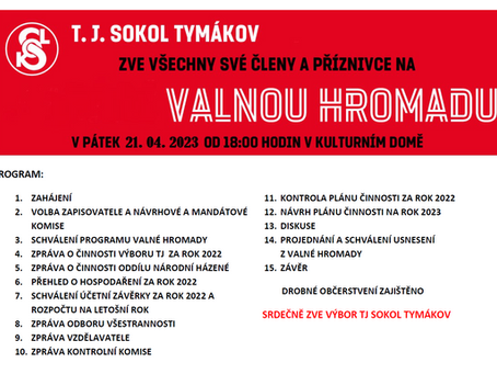 Pozvánka na valnou hromadu