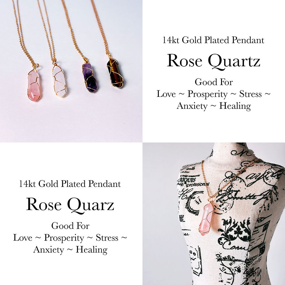 Rose Quartz Crystal Point Necklace – Wire Wrap Pendant – Raw Gemstone Necklace