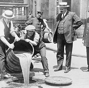 1920s Prohibition Dumping Out Alcohol