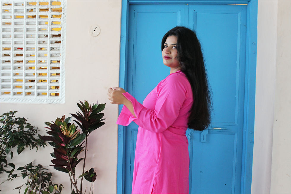 Thumbnail: Solid Trendy Kurta Pant Three Piece Set