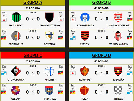 Confrontos da 4°rodada.