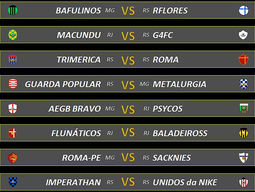 CONFRONTOS DAS OITAVAS DE FINAL.
