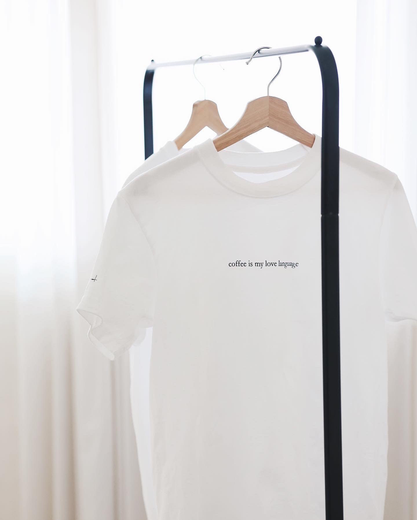 "coffee is my love language" tshirt