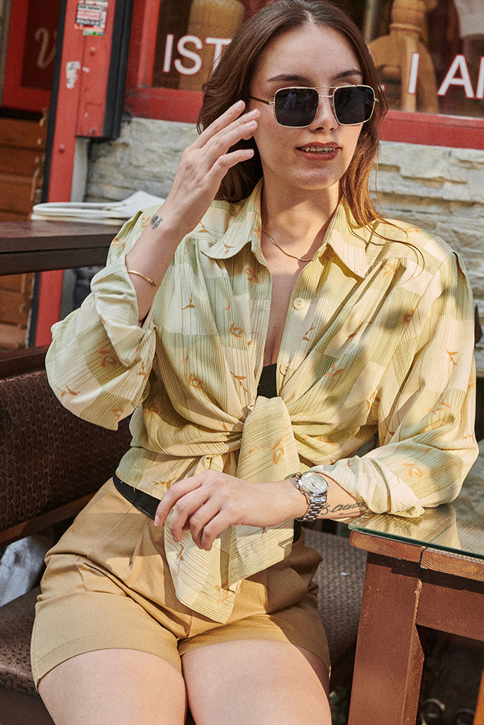 Küçük resim: Vintage Desenli Gömlek