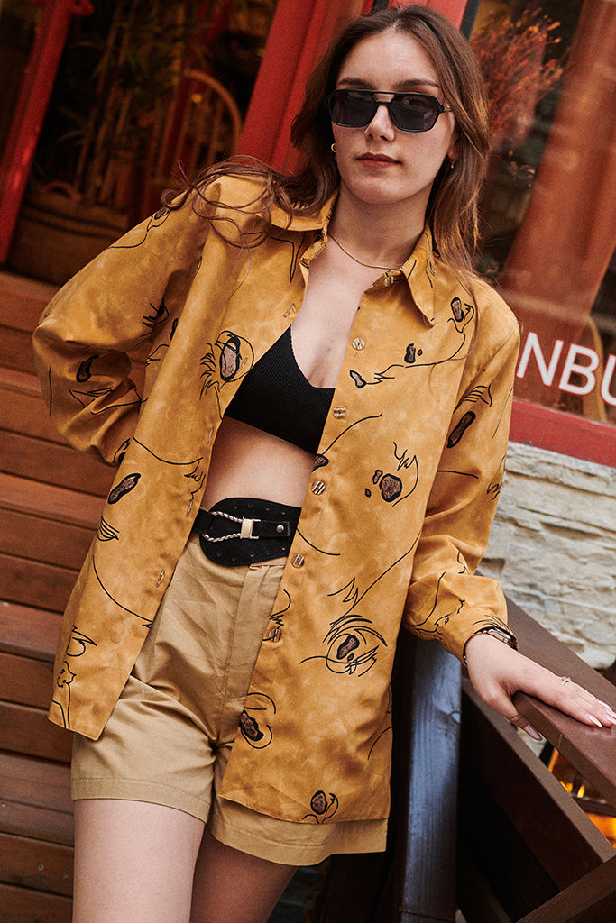 Küçük resim: Vintage Soyut Gömlek