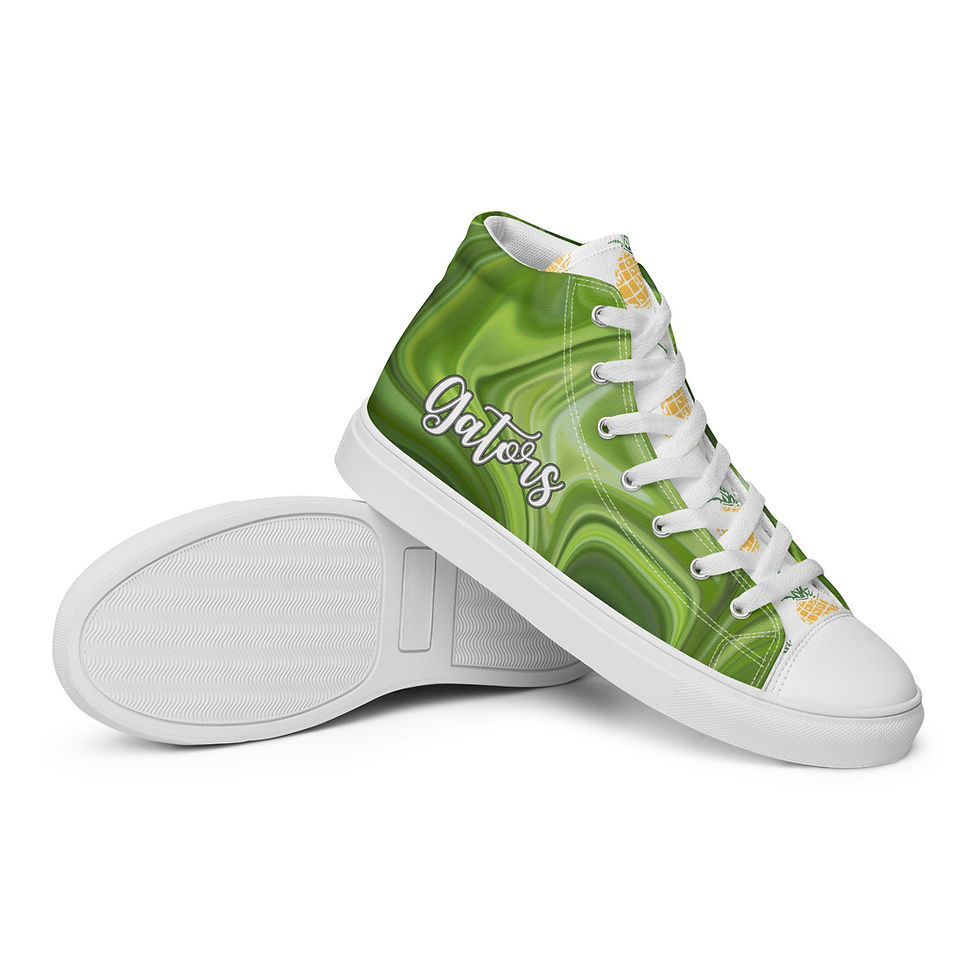 Thumbnail: Gators Swirl Women’s High Top Canvas Shoes