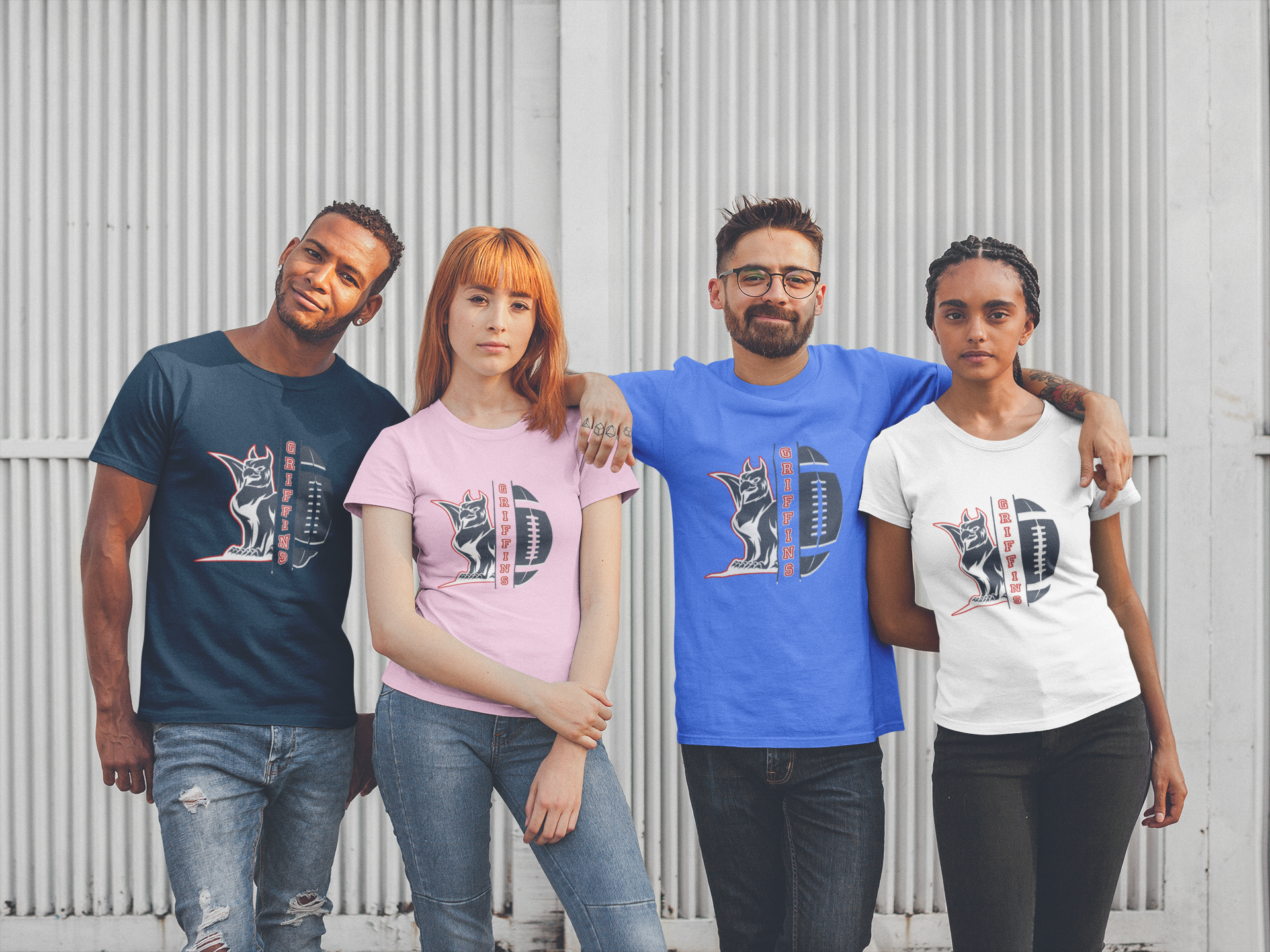 Griffins Mascot and Ball Bella Canvas Unisex Tee