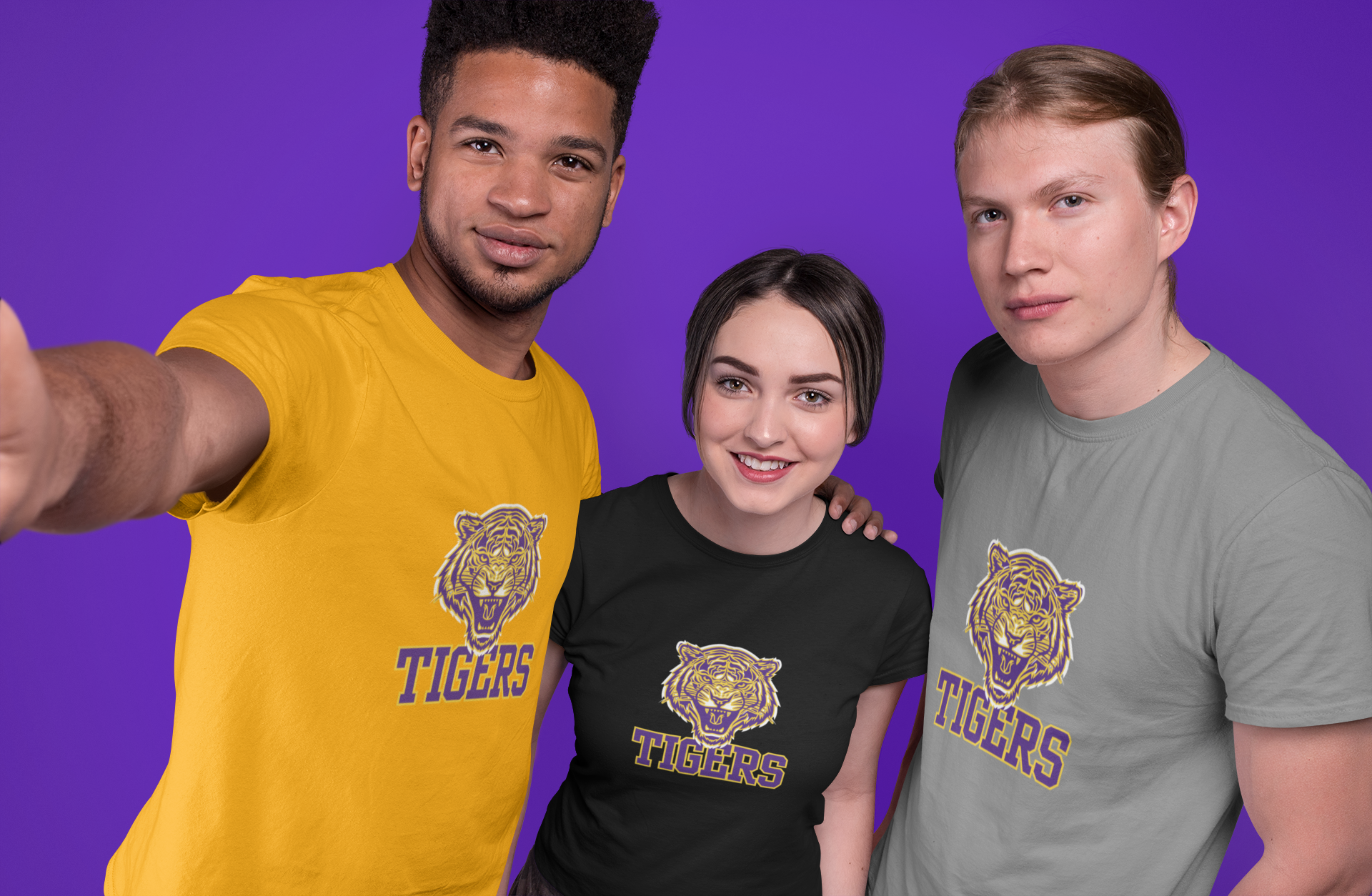 Tigers Mascot Bella Canvas Unisex Tee