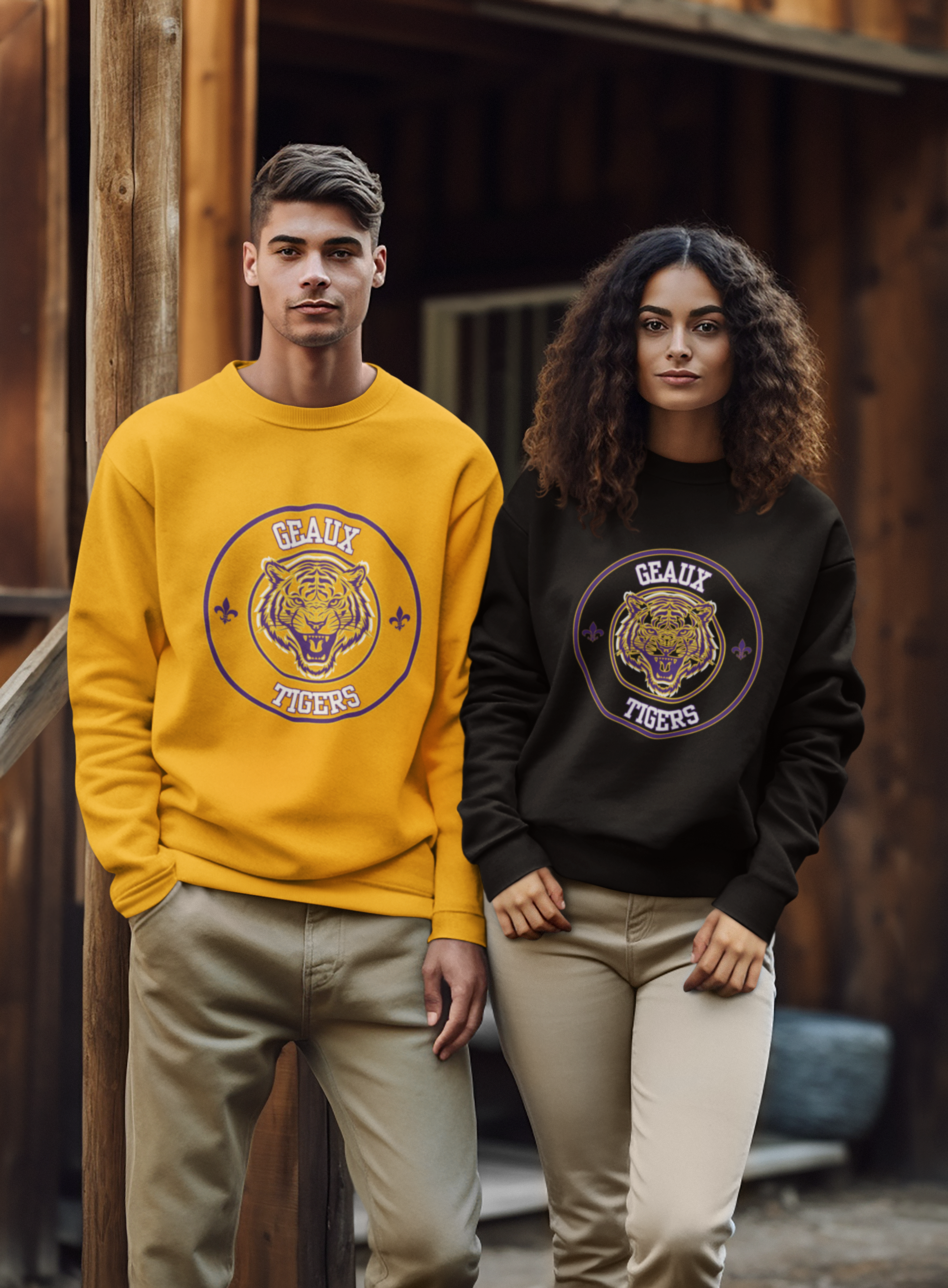 Geaux Tigers Jerzees NuBlend® Crewneck Sweatshirt