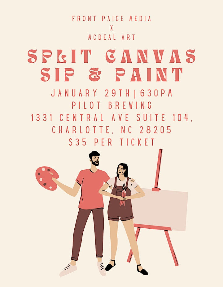 Split Canvas Sip & Paint w/ Front Paige Media