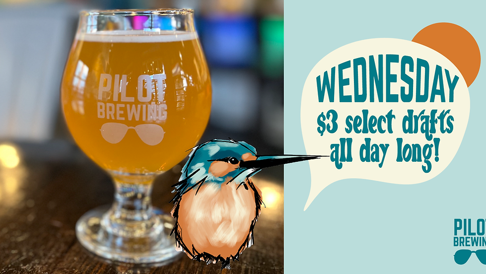 $3 Select Draughts Every Wednesday!