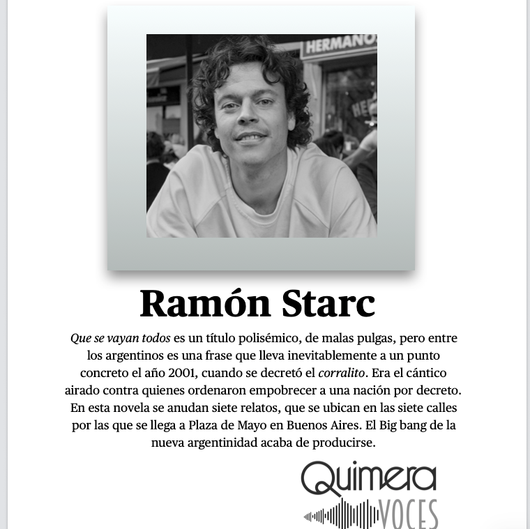 Quimera Voces: Argentina, tenemos que hablar - Con Ramón Starc.