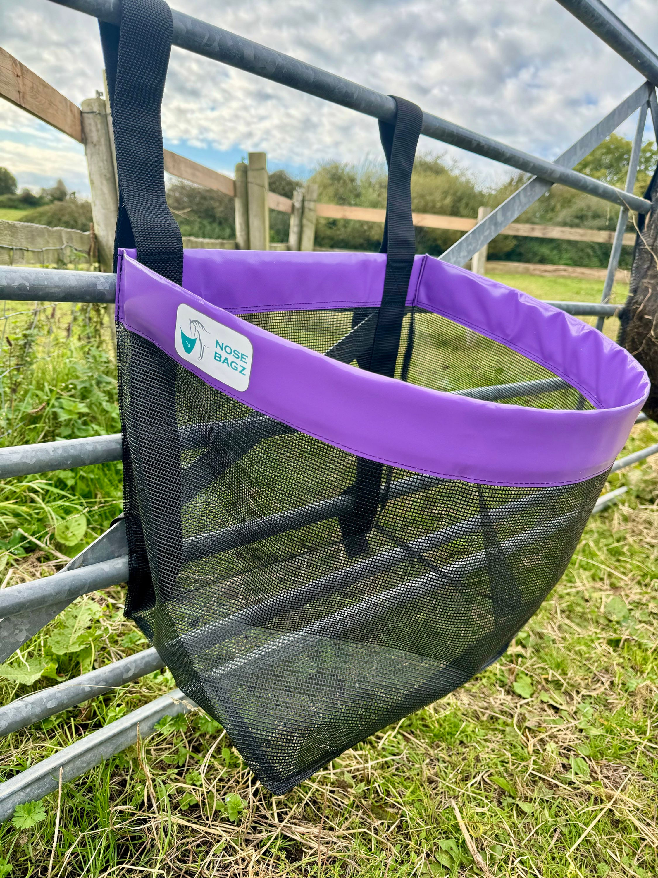 Nose Bagz Shetland size mobile hay feeder