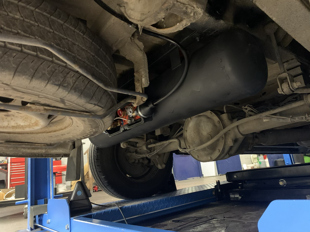 GasIt underslung LPG tank fitted to Mercedes Sprinter Campervan conversion