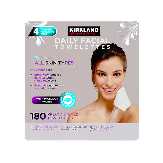costco makeup wipes kirkland daily facial towelettes