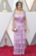 Salma Hayek wearing Gucci Oscars 2018